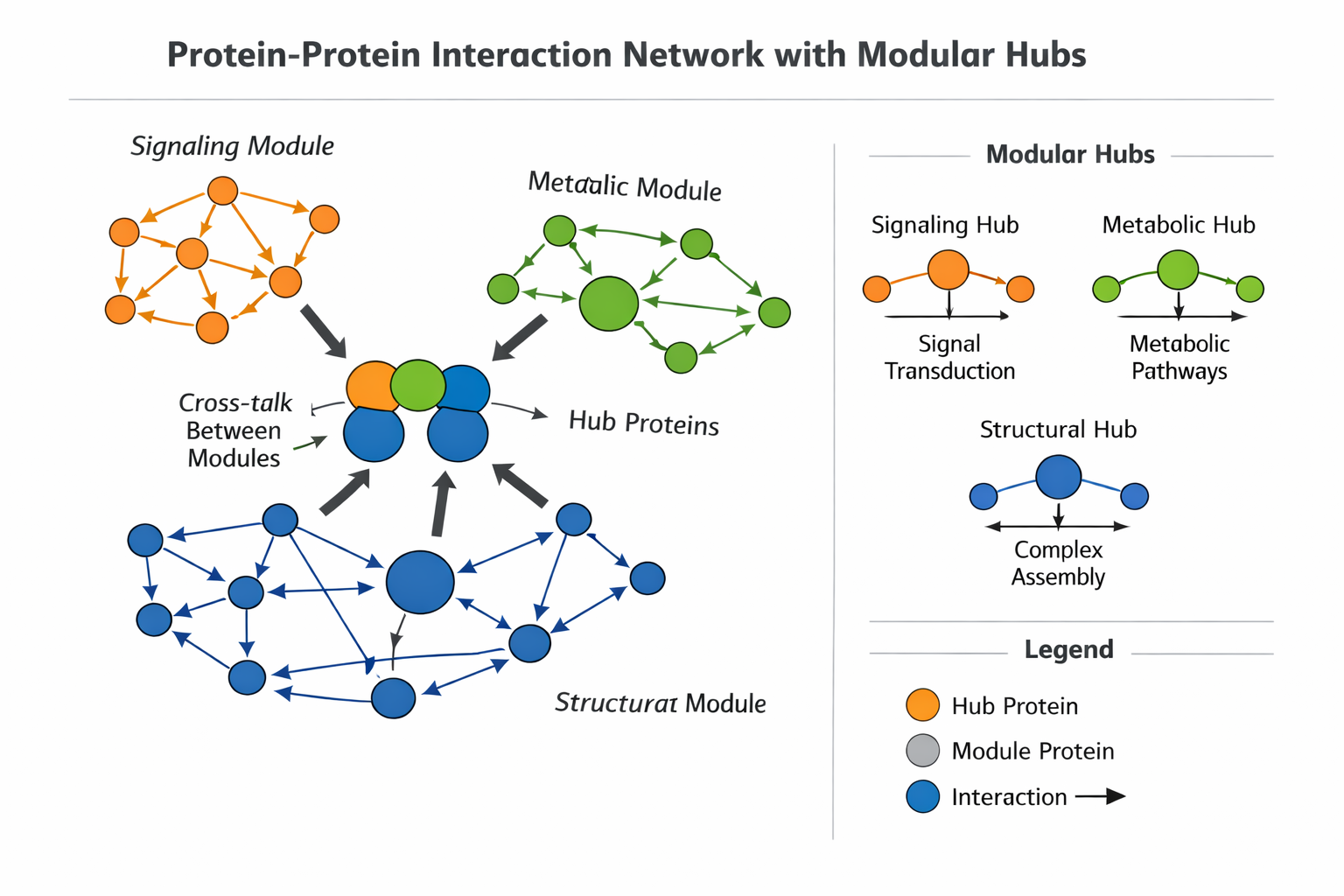 Protein-protein Interaction Network With Modular Hubs Шаблон - FigPad